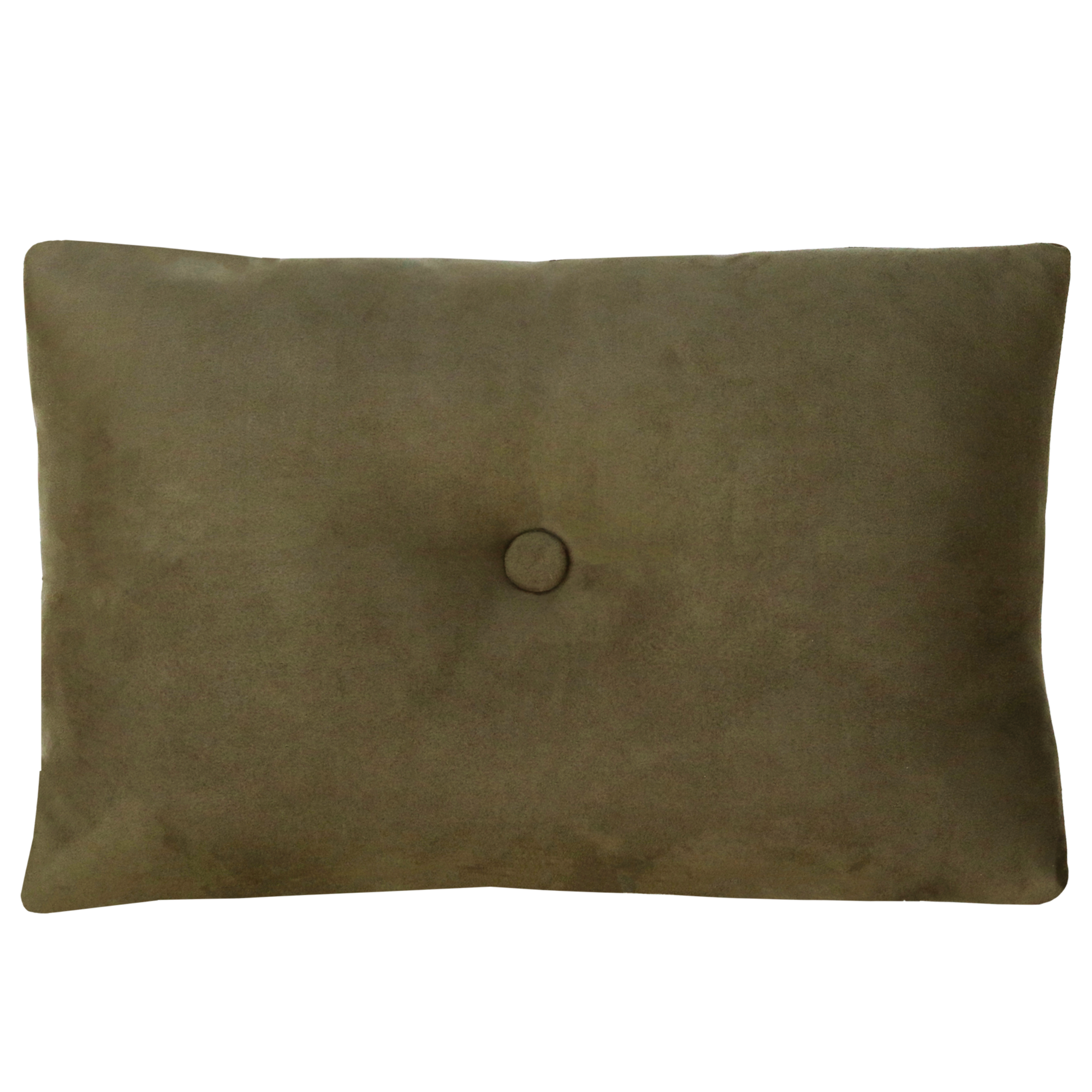 Kussen suède knoop olijf 55x37 cm