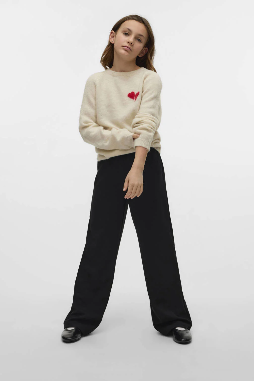 VERO MODA GIRL trui ecru gebreid