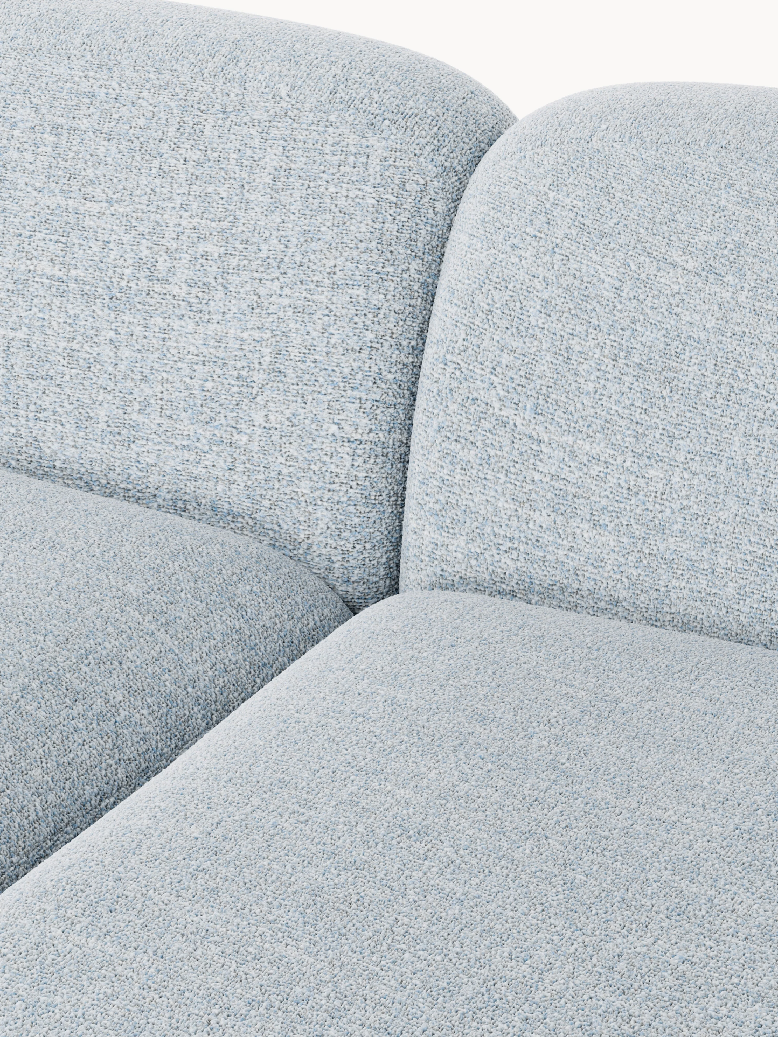 Modulaire bouclé hoekbank Wolke (4-zits) met chaise longue