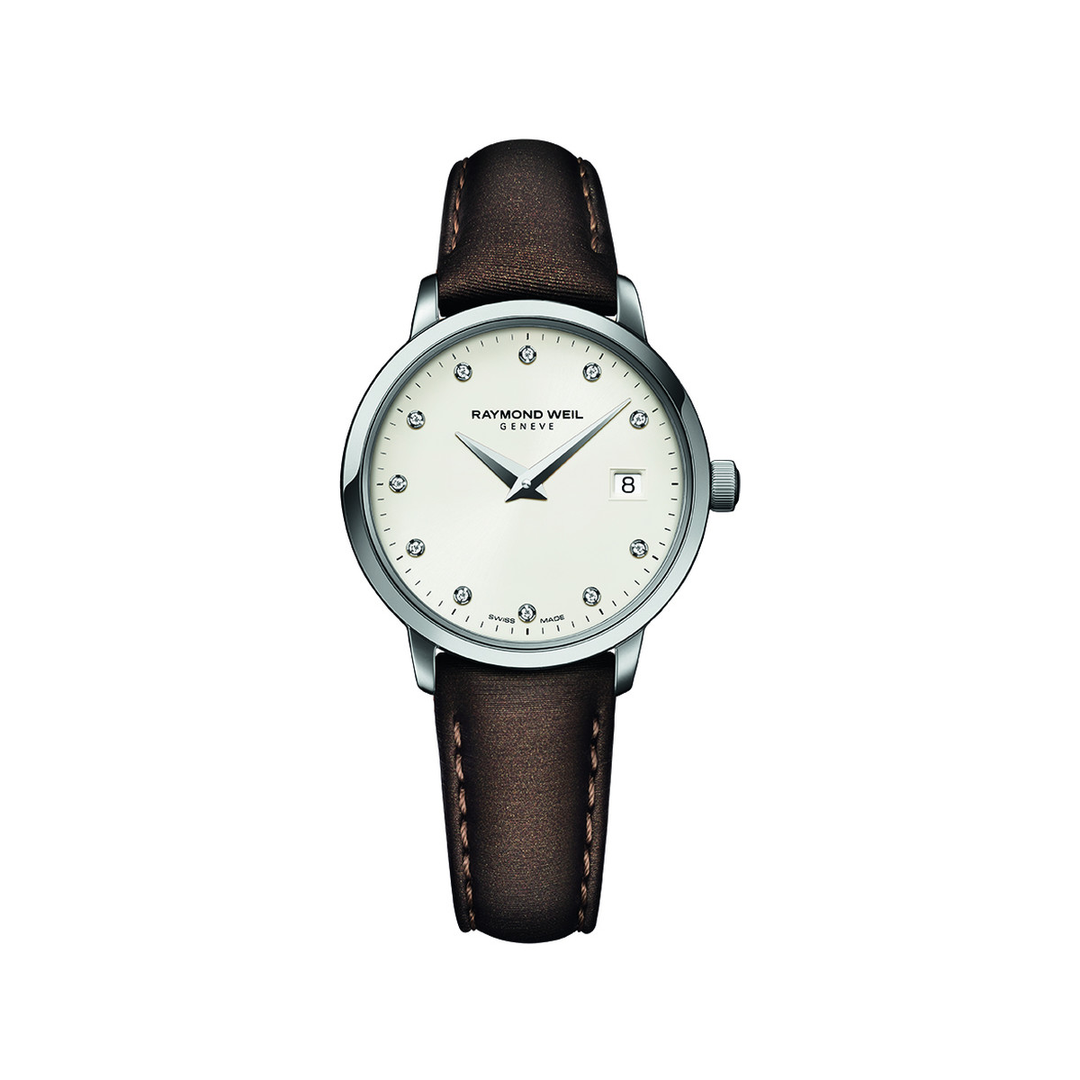 Montre Raymond Weil Tango femme acier satin marron
