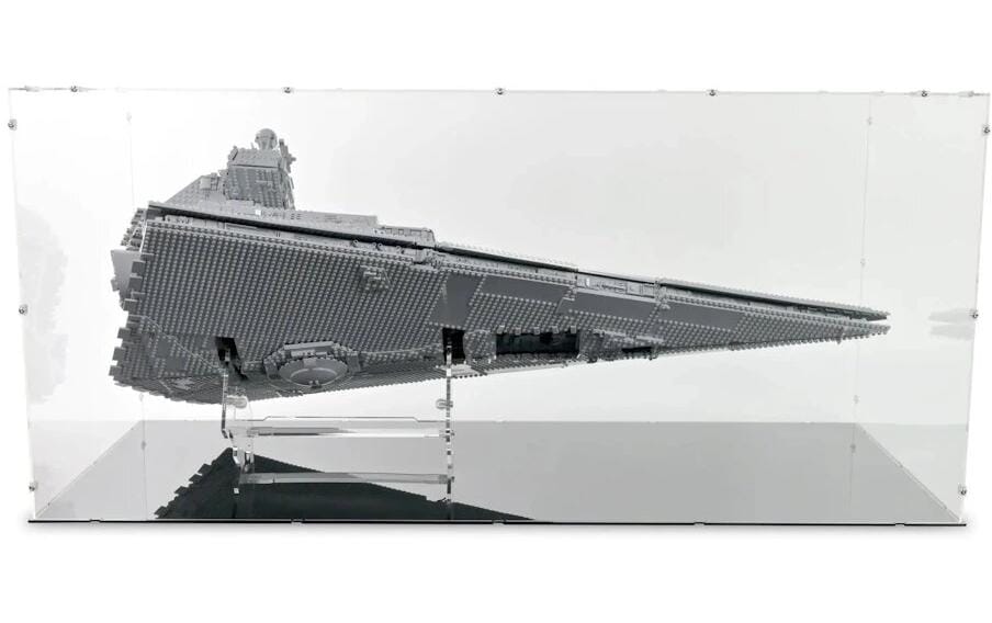 Baukasten Acryl-Display für LEGO 75252 SW Sternzerstörer<br>Hochwertige Acryl-Vitrine (ohne Ständer) mit schwarzem Boden
