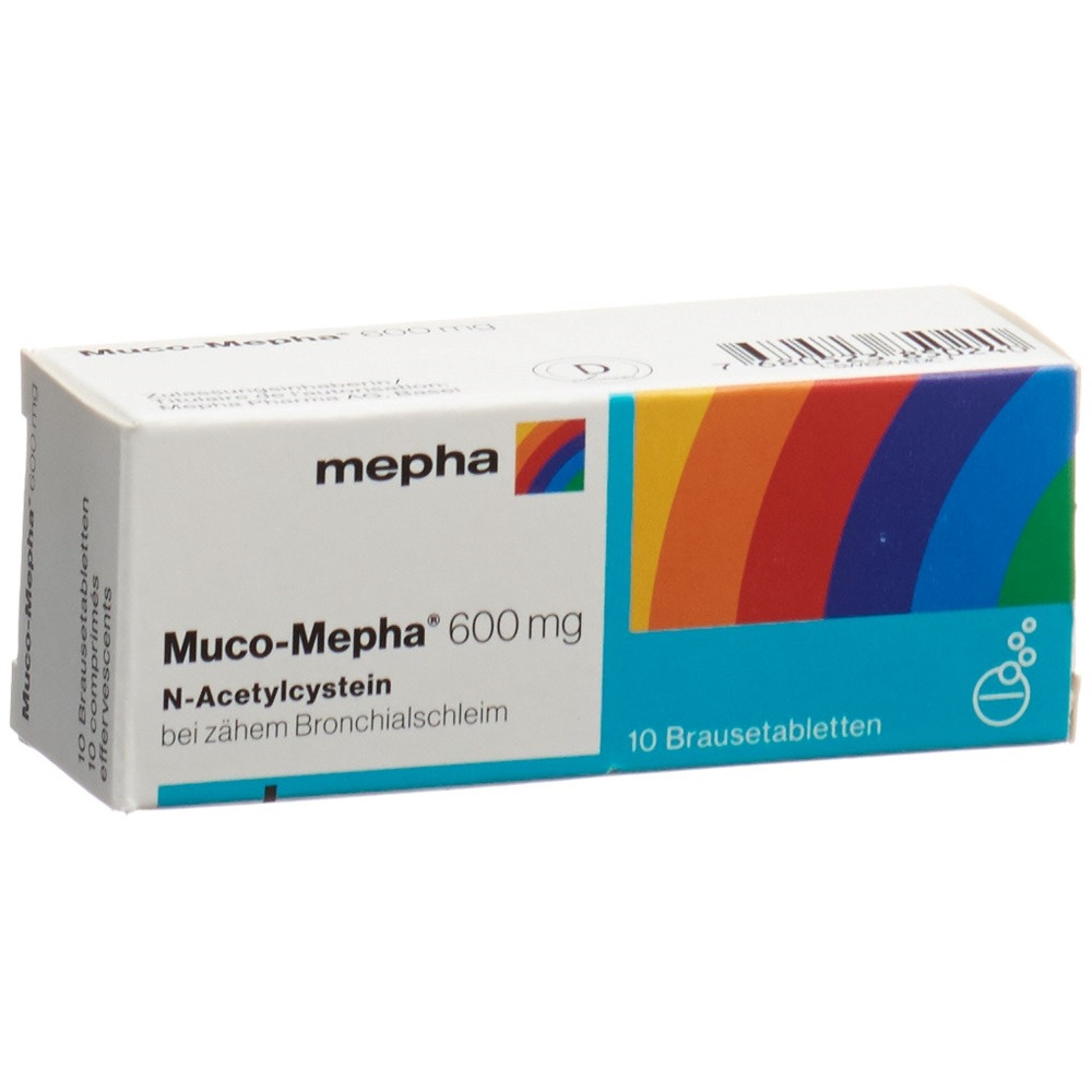 MUCO Mepha 600 mg<br>10 Stück, Dose, Brausetablette