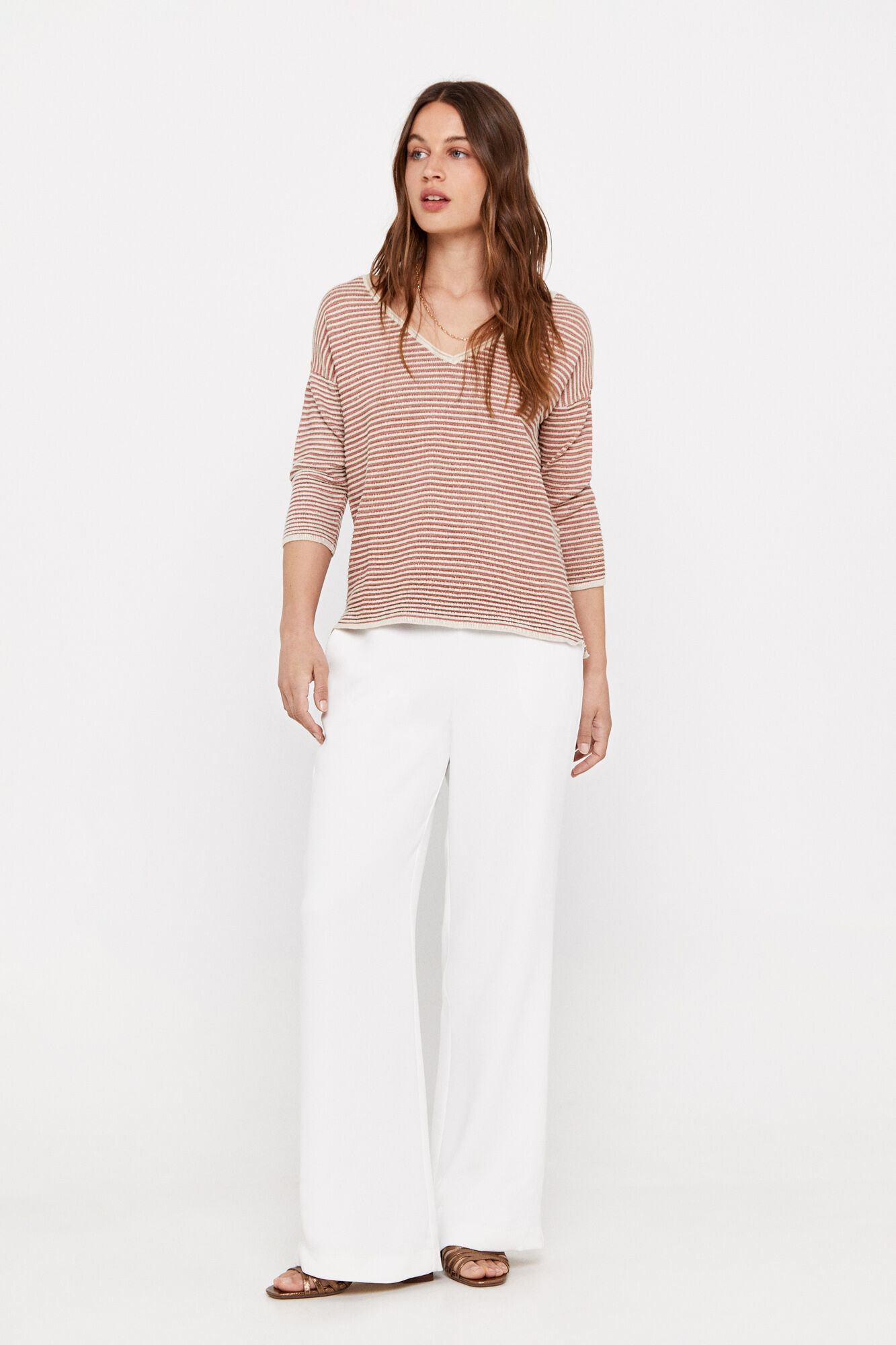 Camisa canelada de viscose Ecovero - Rosa