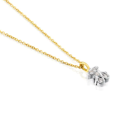 Colar de cachorrinhos em ouro branco e diamantes