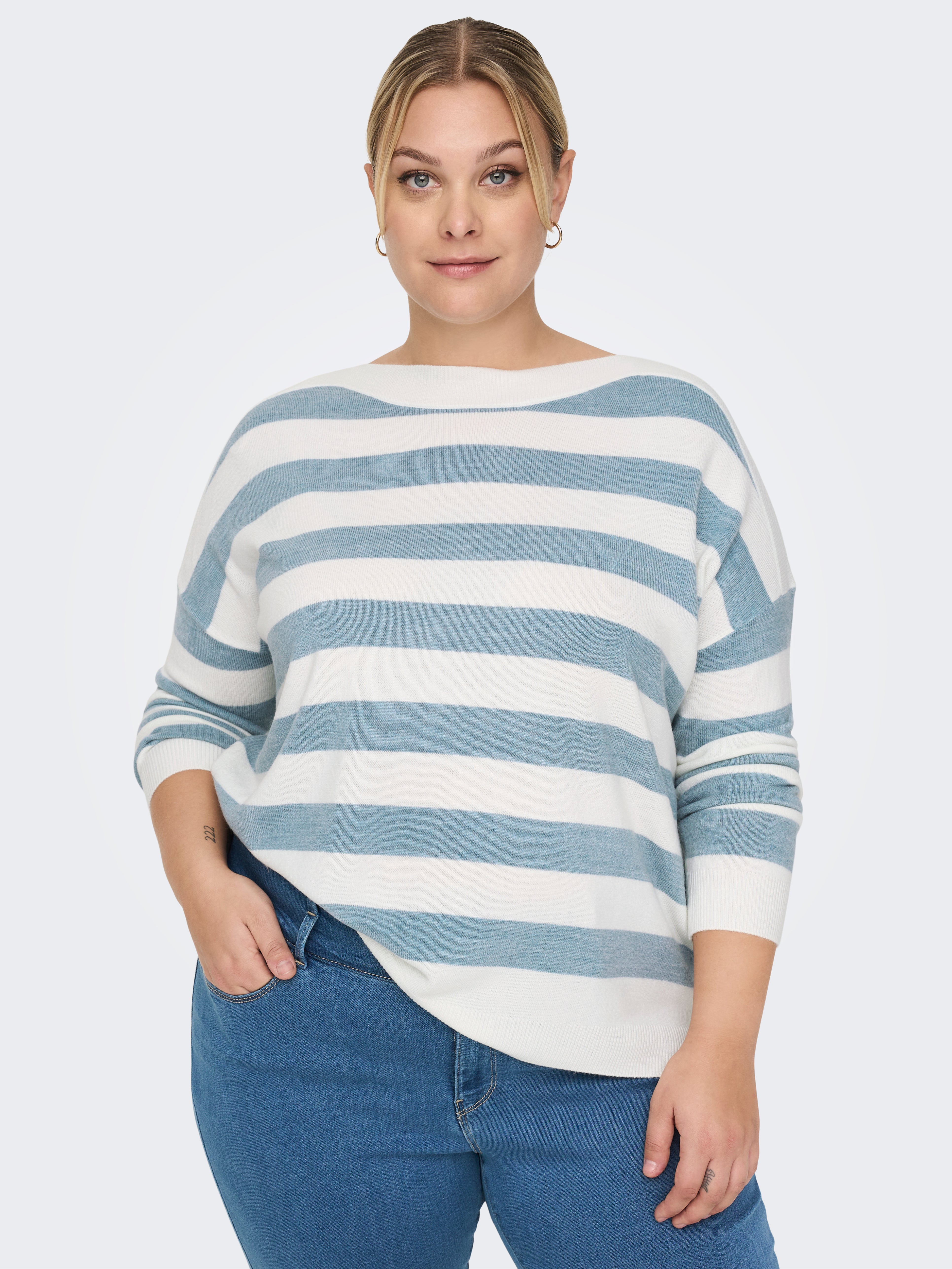 CARAMALIA Gestricktes Oberteil Blue Blizzard