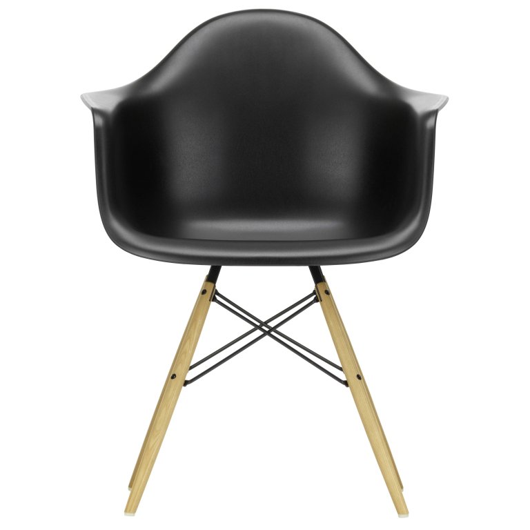 Vitra Eames DAW stoel essen onderstel, Deep Black