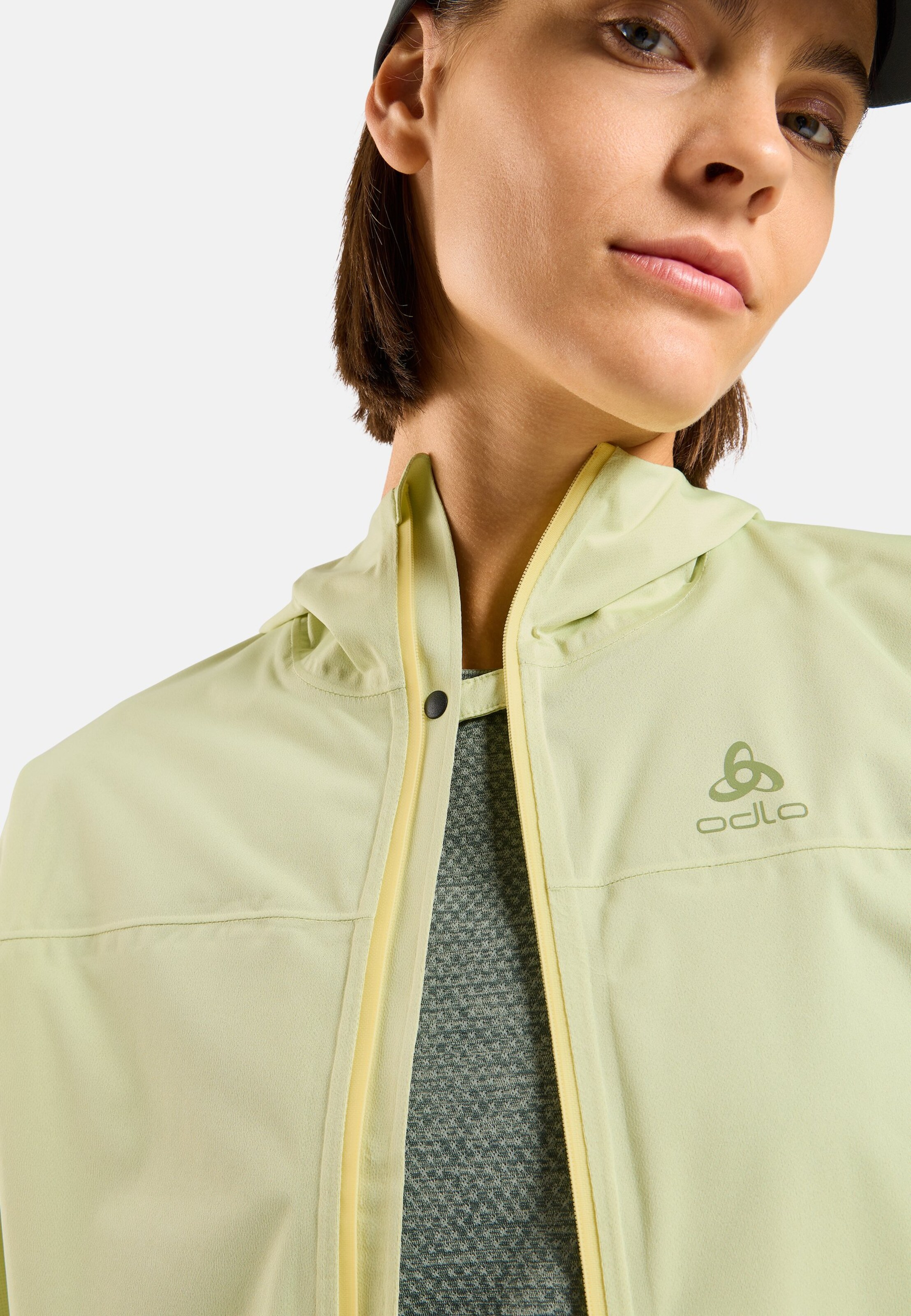 Wasserdichte X-Alp Performance Knit Laufjacke in shadow lime