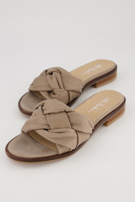 Leder-Sandalen, Flechtriemen, Komfortweite