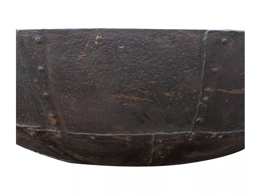 BISCOTTINI Brasero - Fer Forgé Finition Antique - Foyer Extérieur en Métal - Brasero - Coupe à Feu d'Extérieur - Décoratif - Jardin - Coupe en Fer Vintage - 150x150x45cm