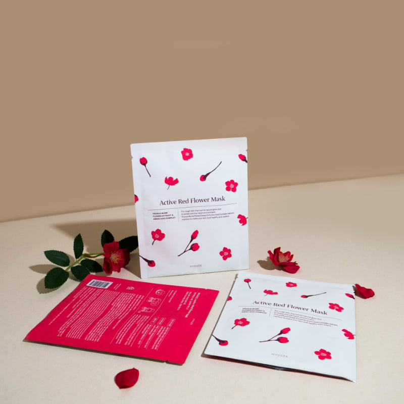 Active Red Flower Mask