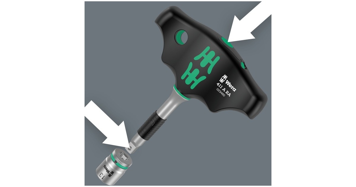 WeraKraftform Kompakt 400 RA Set 2, 9‑delige dopsleutel  (Zwart/groen)