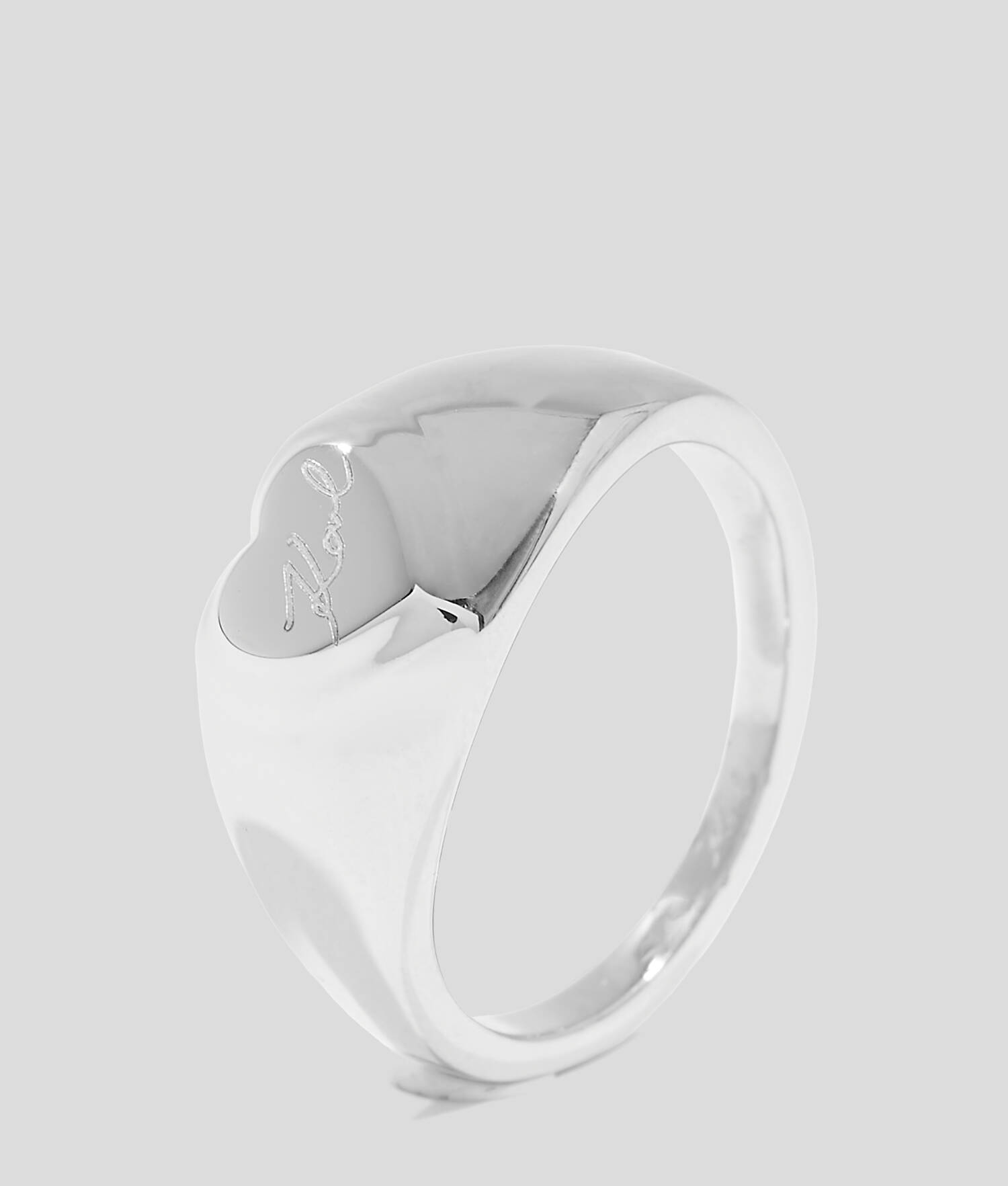 Bague en forme de cœur KARL Signature - Argent