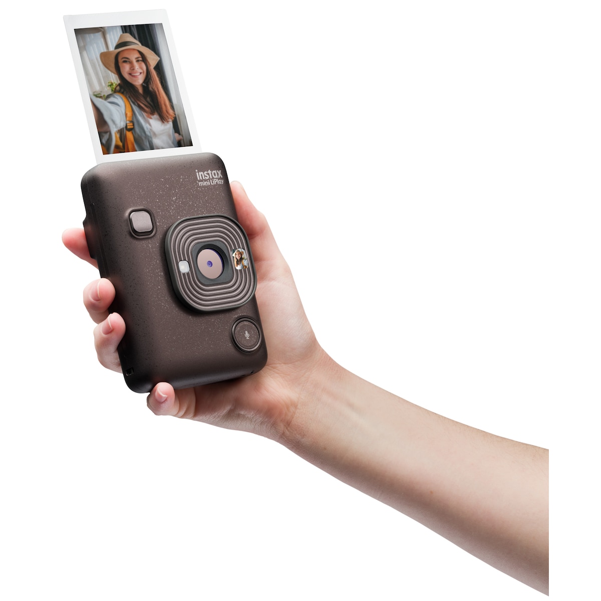 Fujifilm Instax Mini LiPlay instant camera (brown)