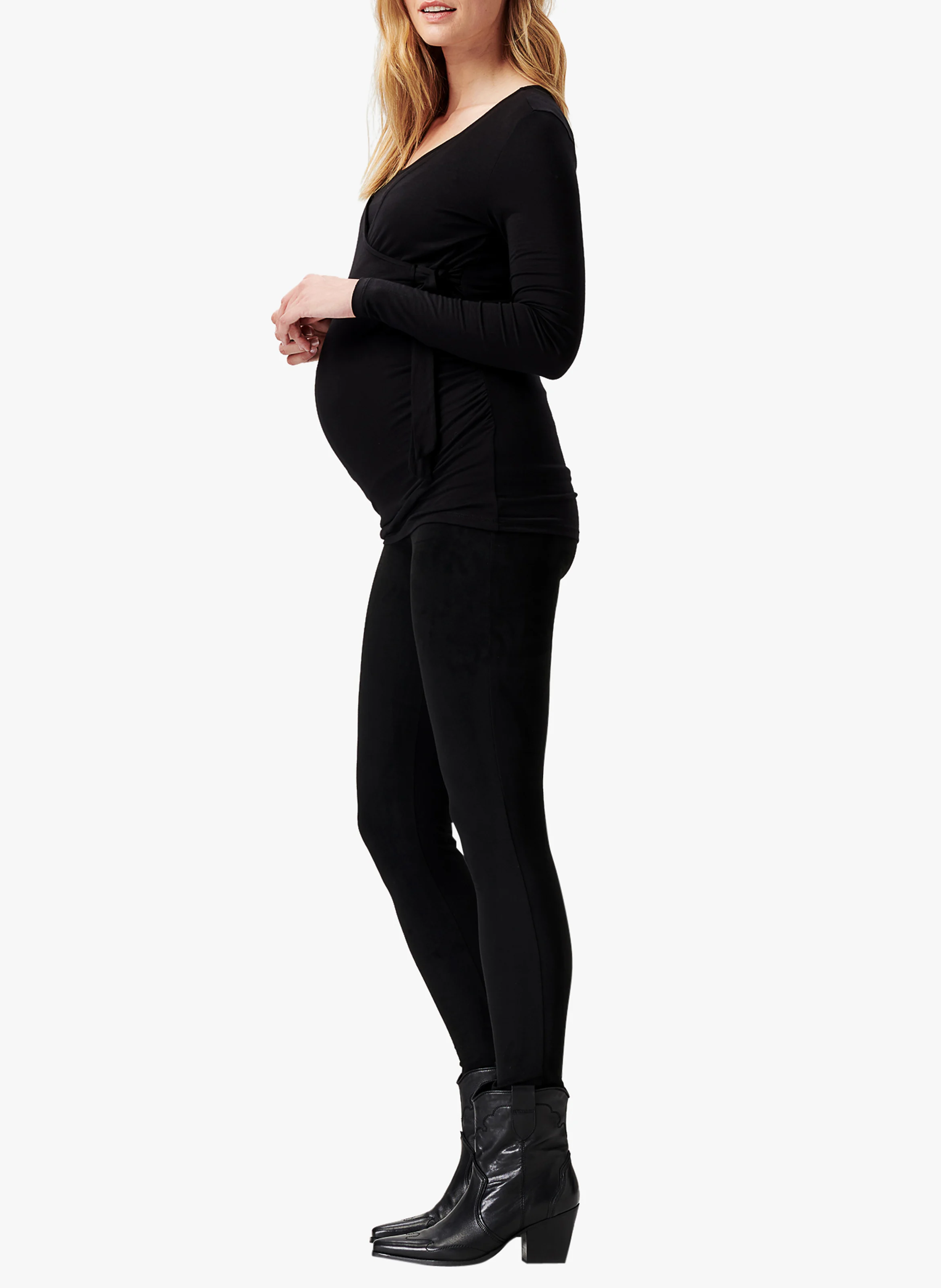 ODELLAL - T-shirt de grossesse à manches longues | Noir