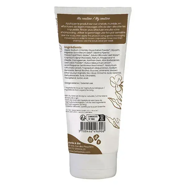 Esfoliante Capilar Orgânico Belle & Bio para o Couro Cabeludo 200ml