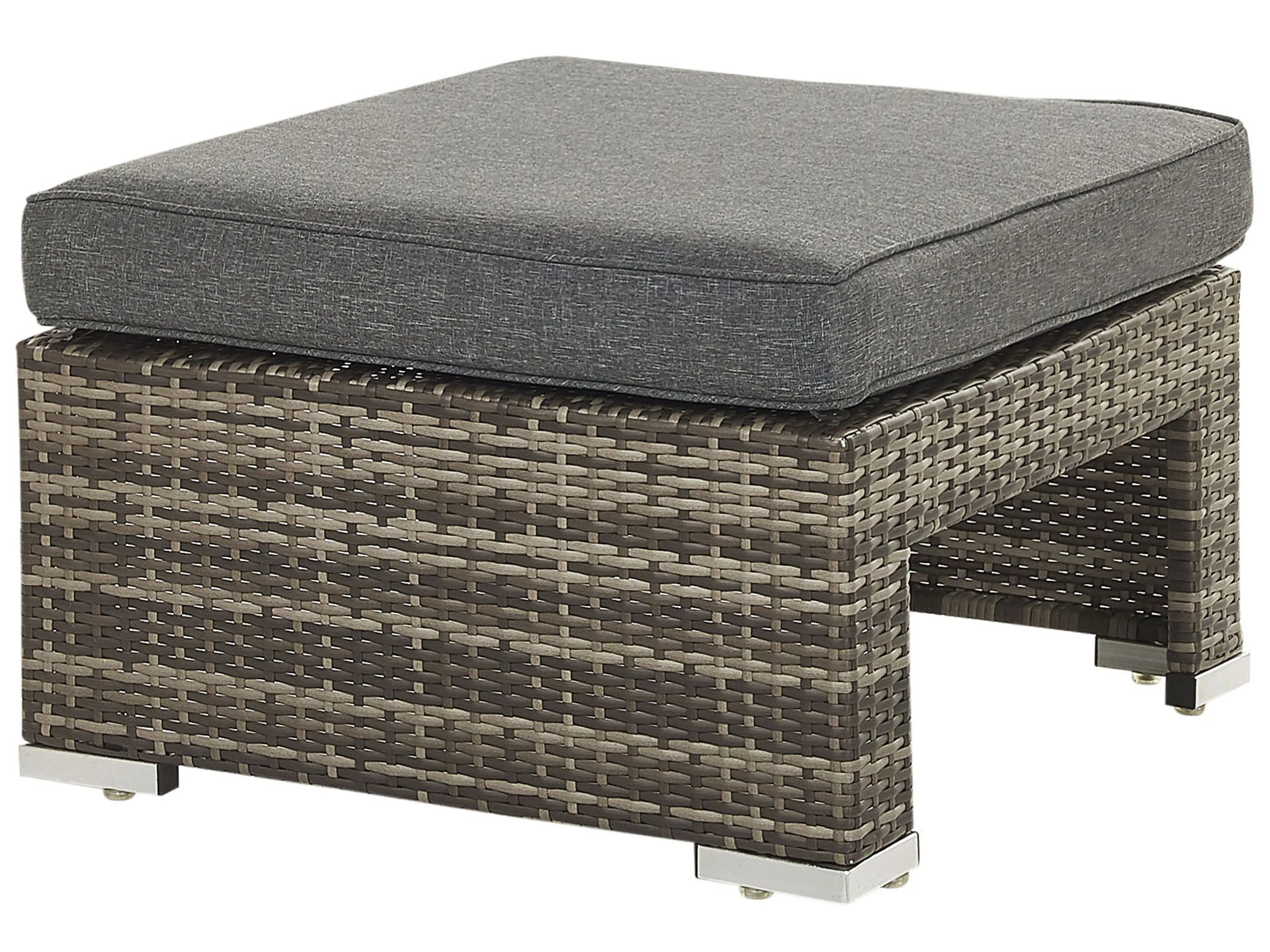 Loungeset met tafel 6-zits CORTE modulair PE rotan Donkerbruin