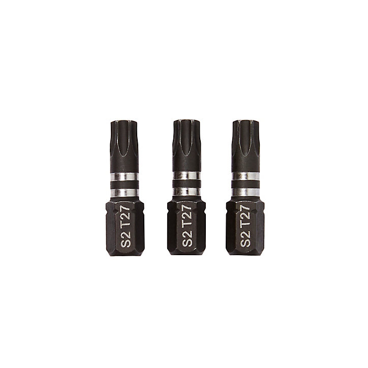 Embout de vissage torsion impact TX27 25 mm Erbauer - 3 pièces