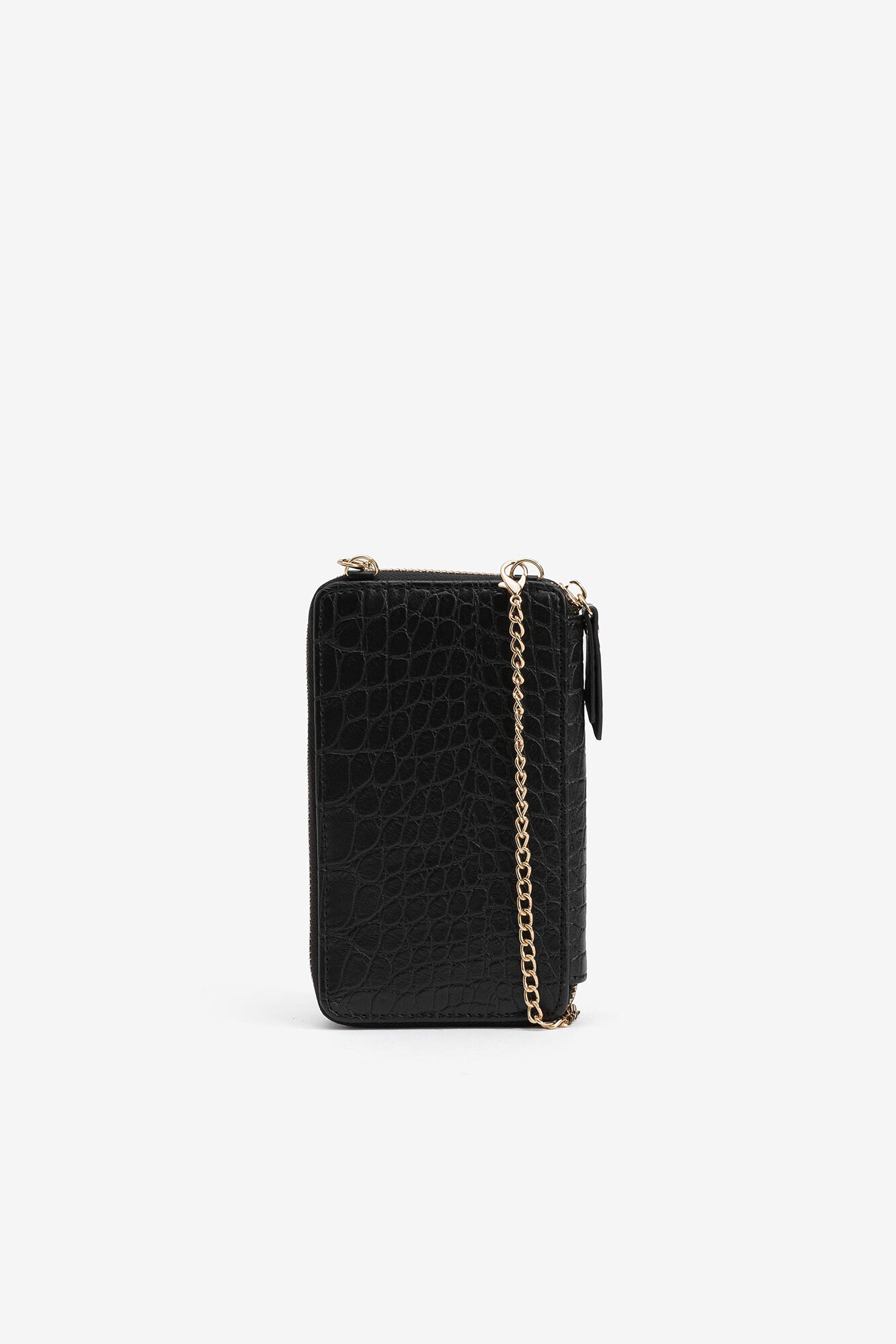 Bolsa para celular com efeito crocodilo