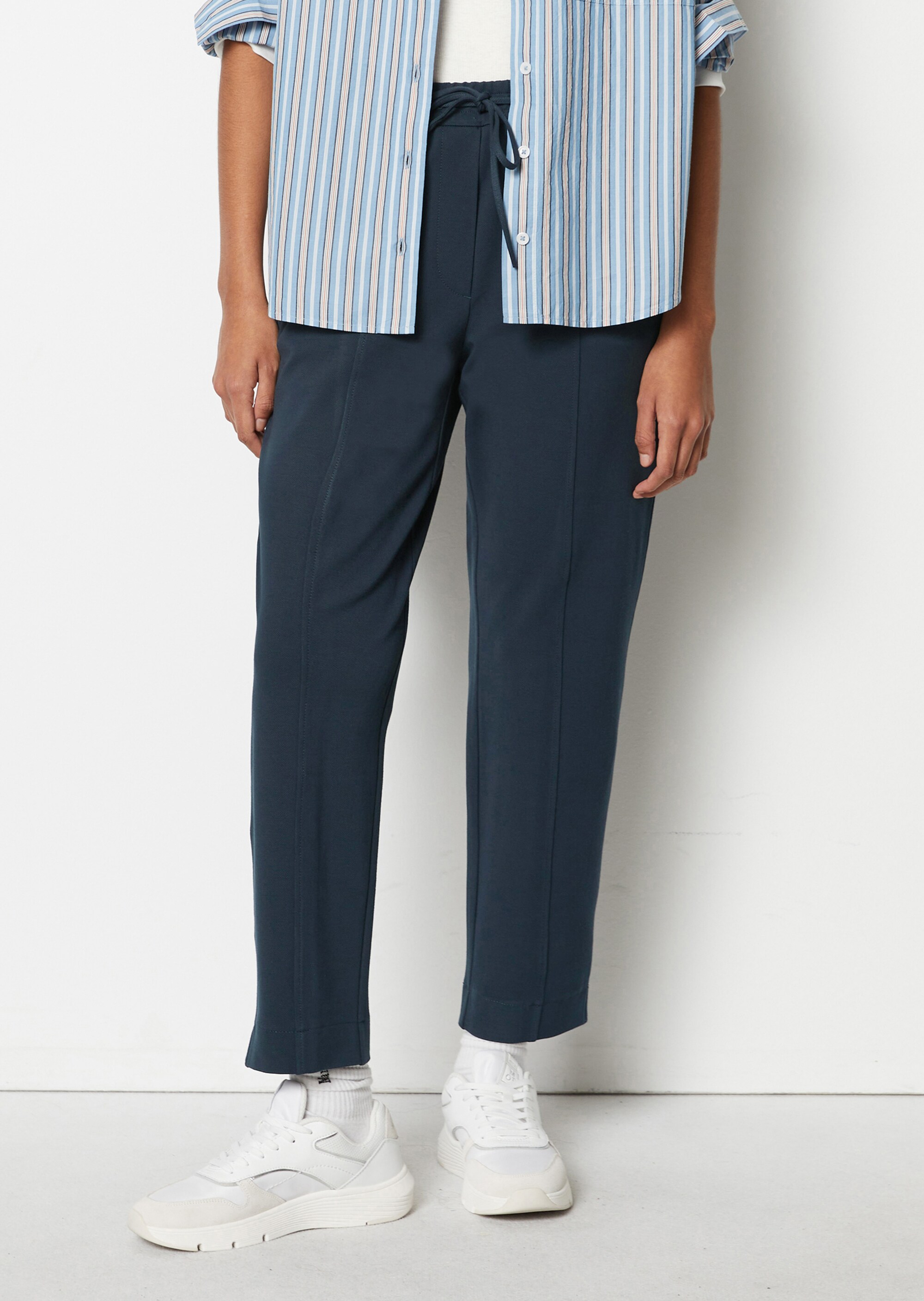 Joggpants slim aus Piqué-Interlock