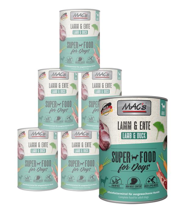 MAC's DOG Nassfutter für Hunde, 6 x 400 g