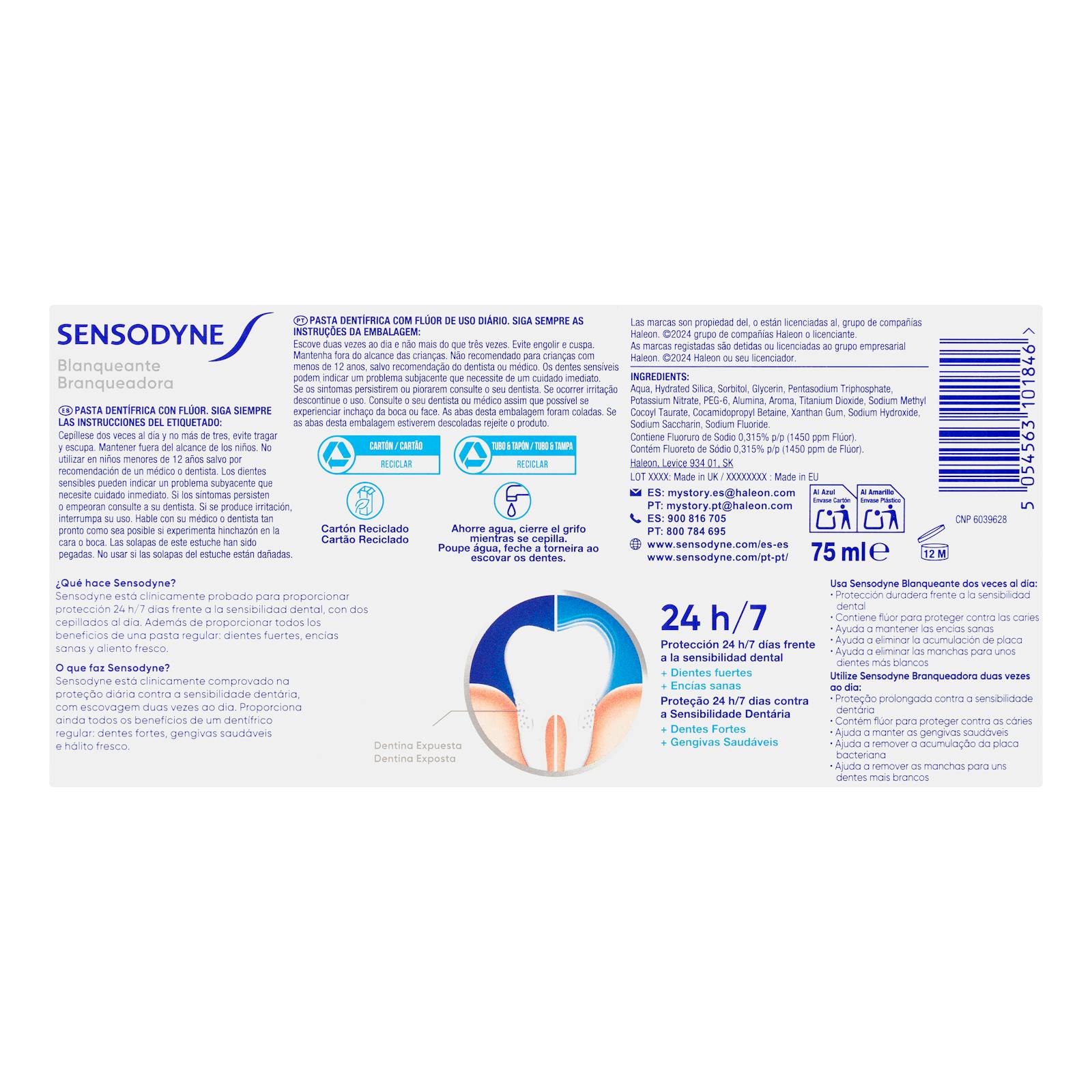Dentifrice blanchissant Sensodyne