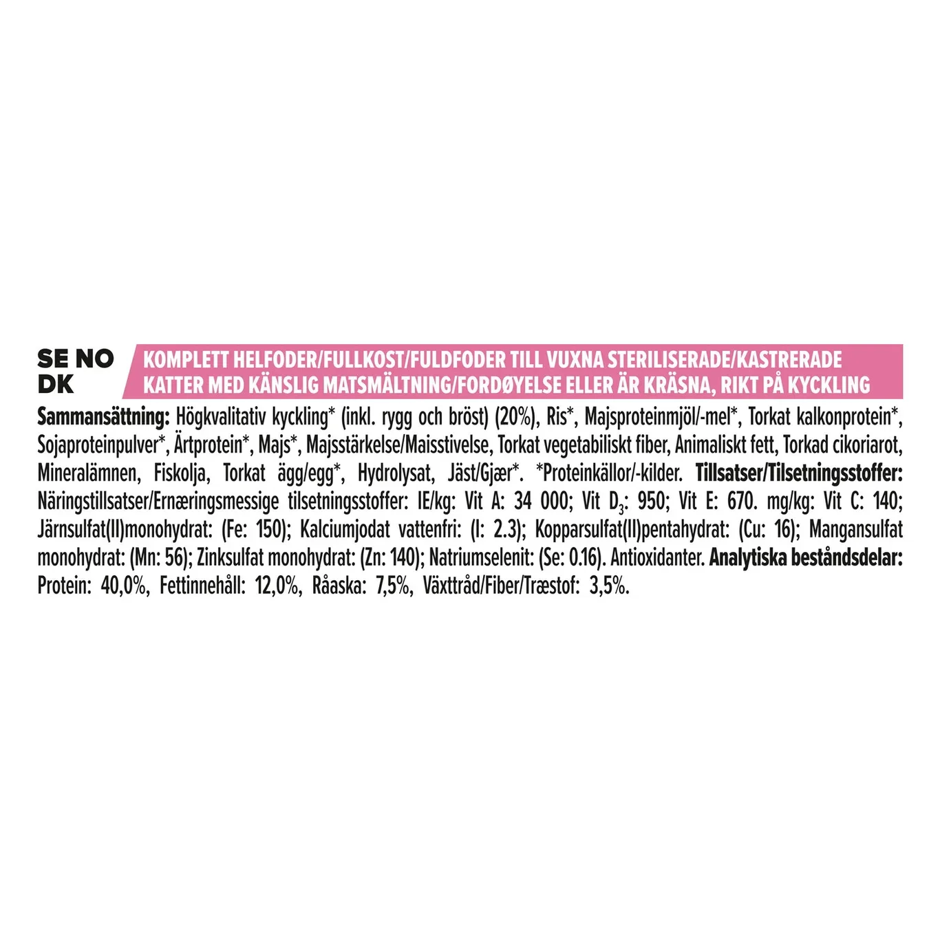 Pro Plan PRO PLAN® Sterilised Delicate Digestion Chicken 3kg 3 kg