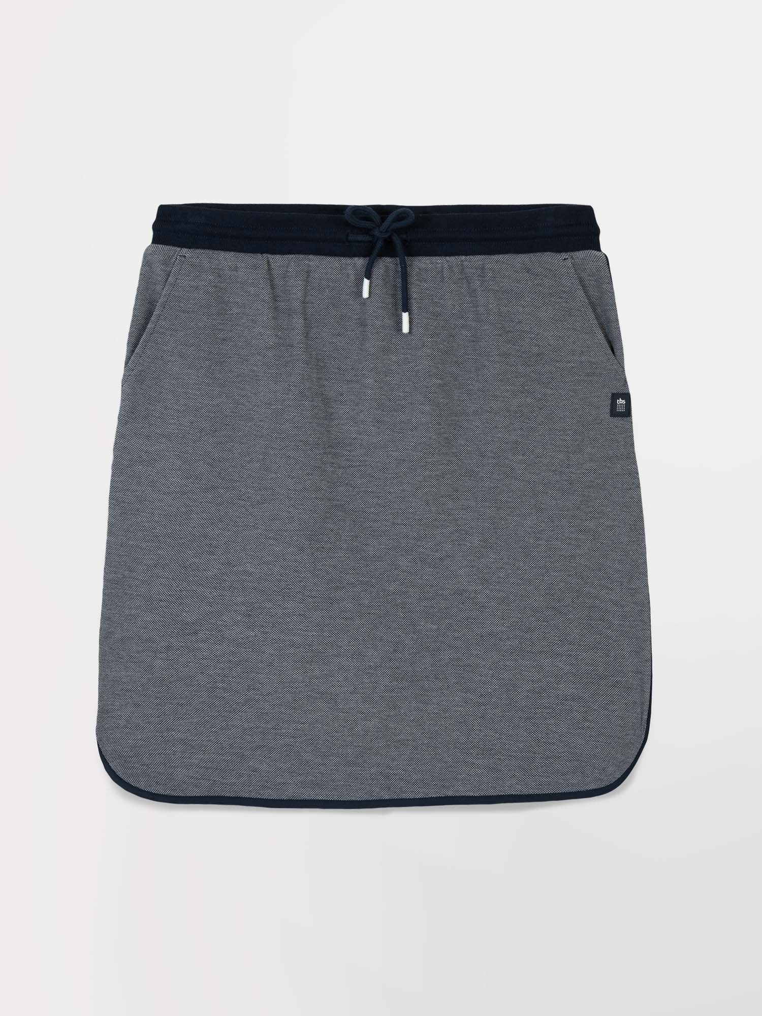 Jupe Femme Coton Piqué Epais Marine