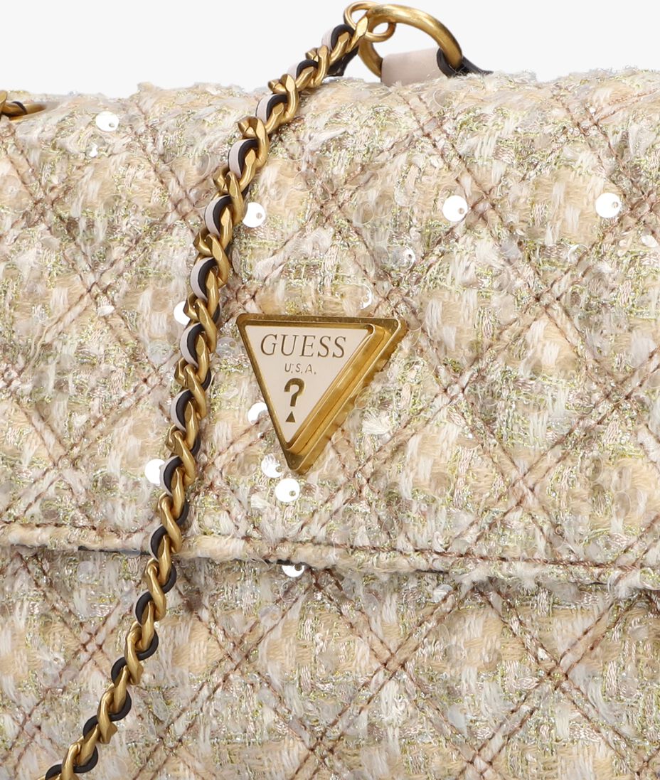 GUESS gouden guess schoudertas giully convertible xbody flap