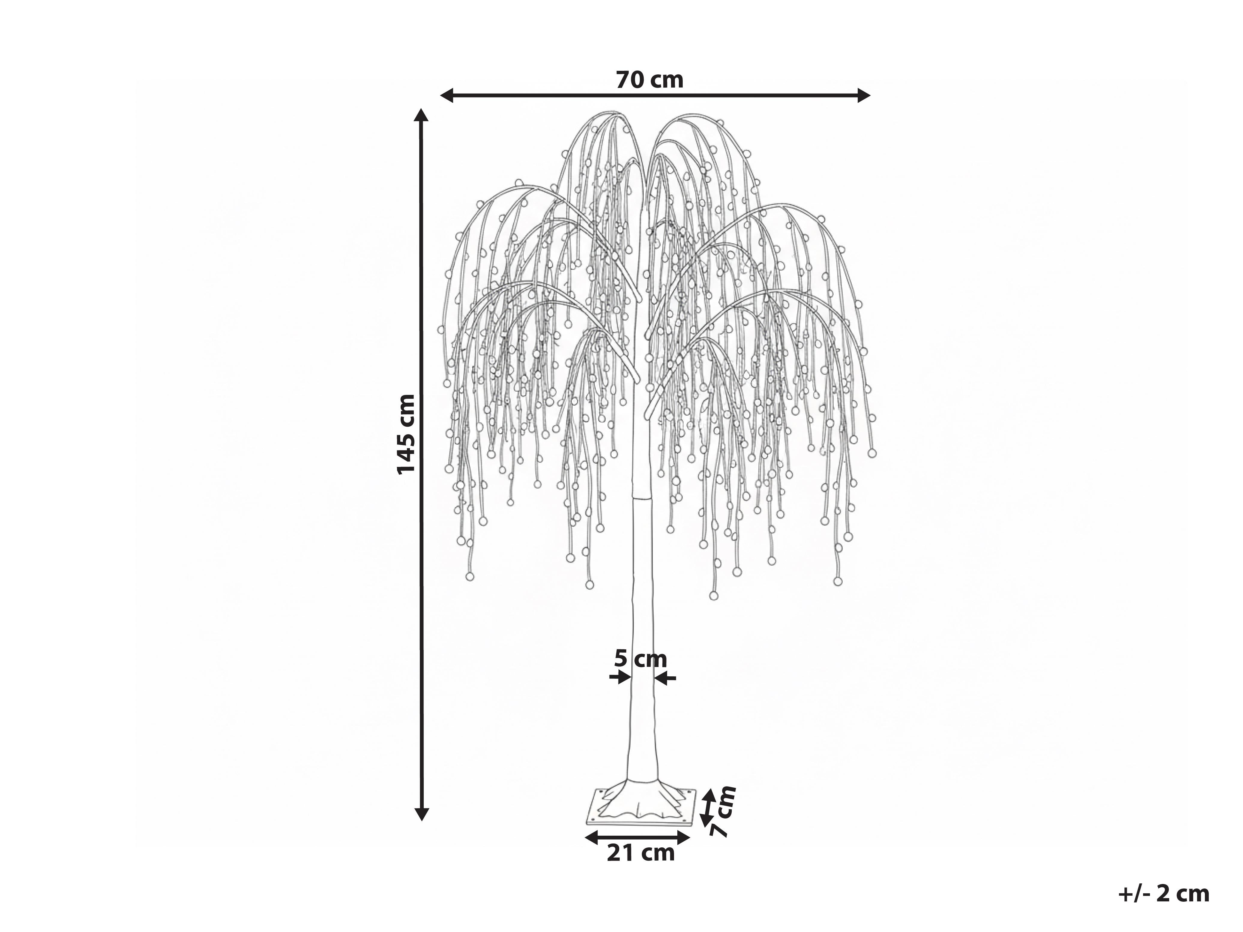 Buitendecoratie LED NILLAKA Boom 145 cm Zilver