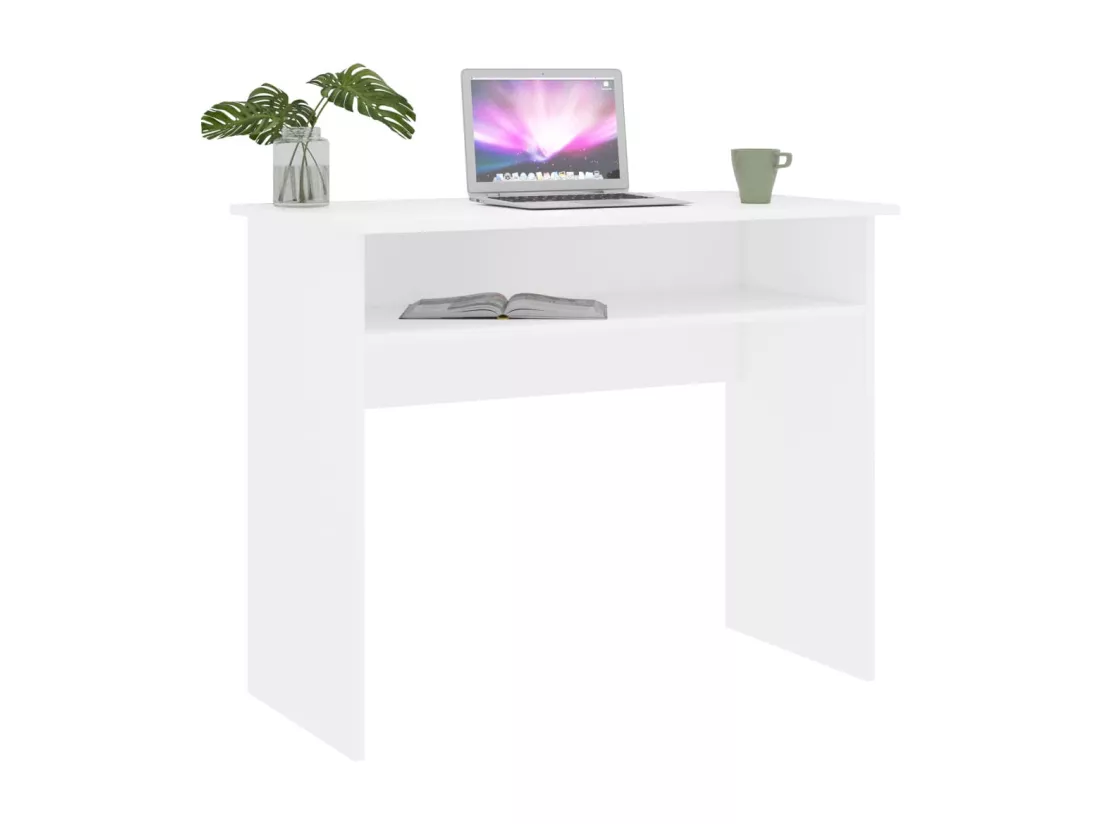Bureau Blanc 90x50x74 cm Bois d'ingénierie