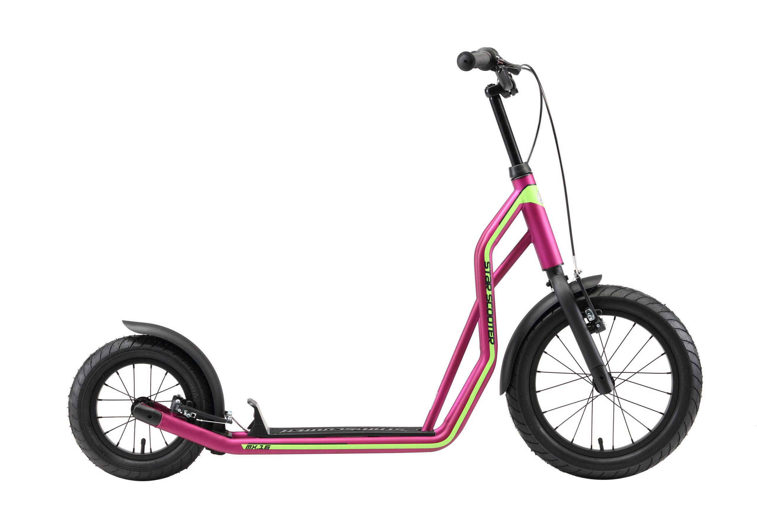 STAR SCOOTER Autoped 16 inch + 12 inch, paars