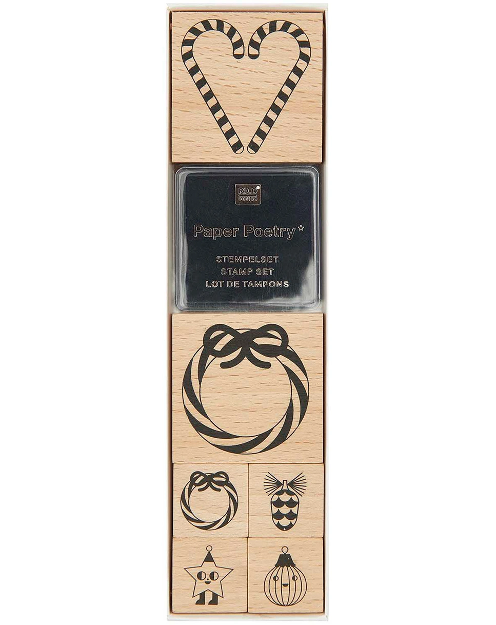 Stempel-Set CHRISTMAS ROCKS! - CANDY CANE 7-teilig