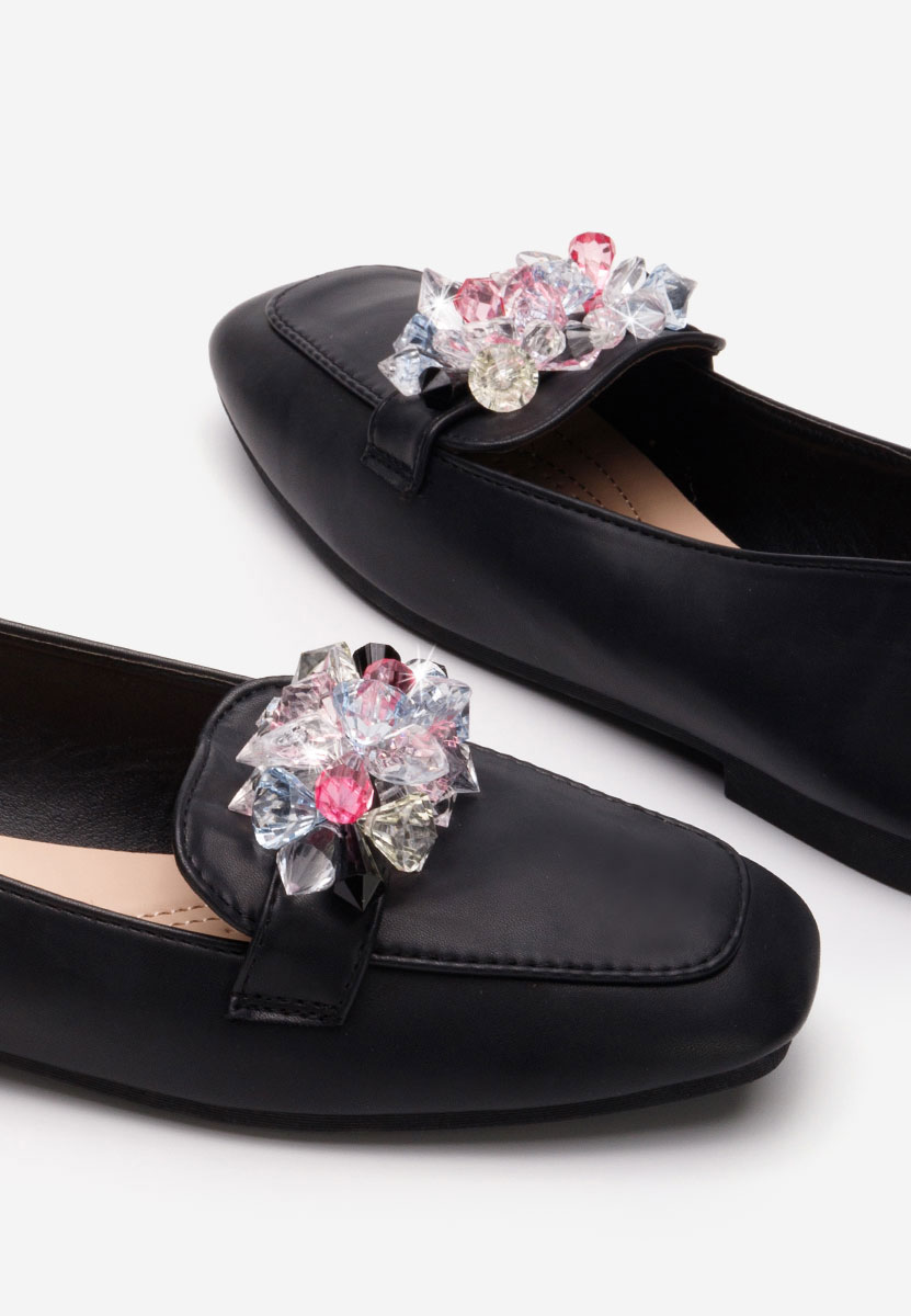 Mocassins élégants femme noirs Anicuta