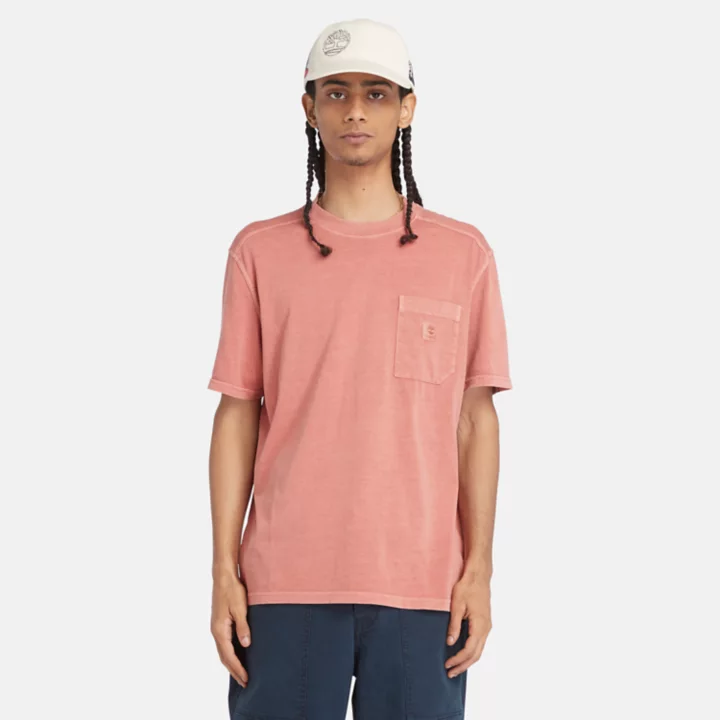 T-shirt à poche poitrine Merrymack River pour homme en rose