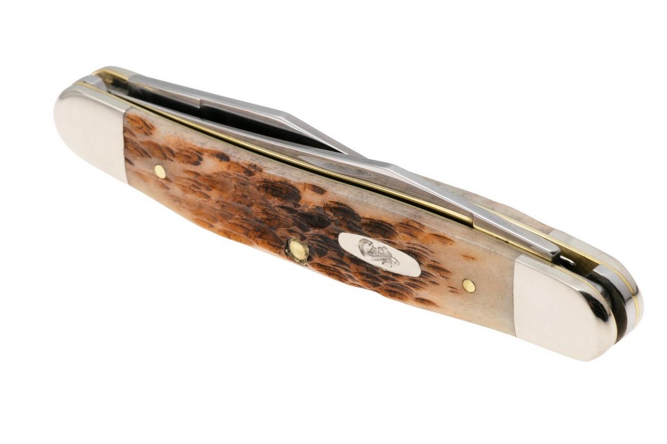 Case Muskrat Amber Bone, Peach Seed Jig, 10798, MUSKRAT SS zakmes