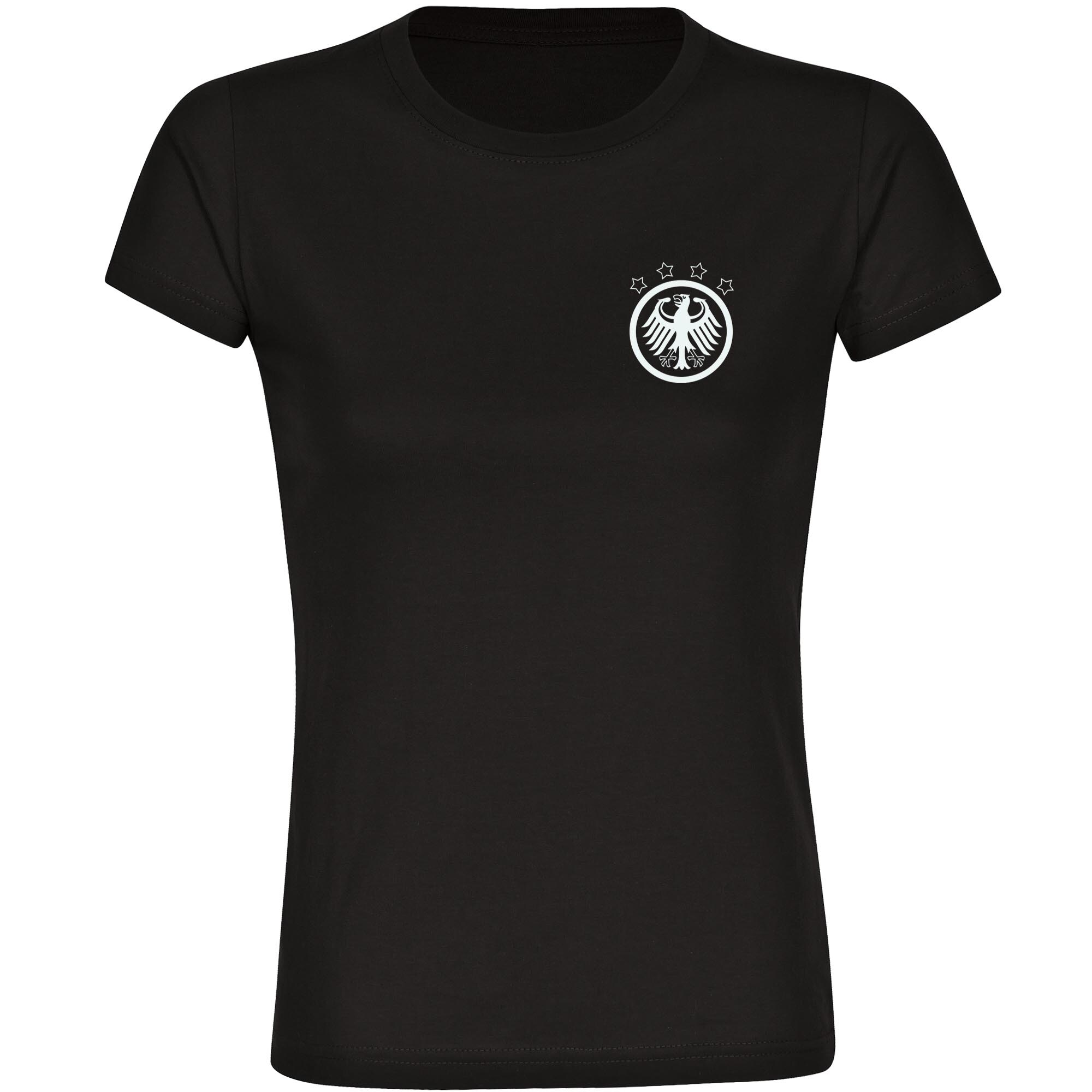 multifanshop® Damen T-Shirt - Deutschland - Adler Retro - Druck weiß