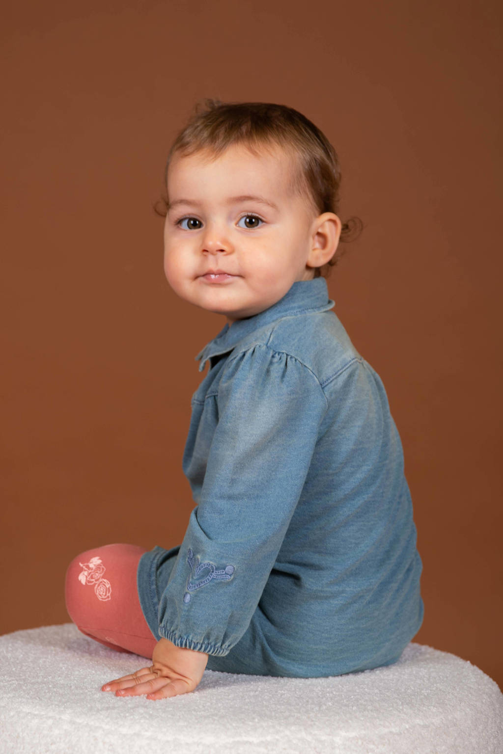 BESS baby spijkerjurk blauw
