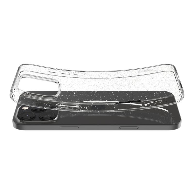 iPhone 16 Pro Liquid Crystal Glitter Case Gummi Hülle (ACS08113) - Crystal Quartz