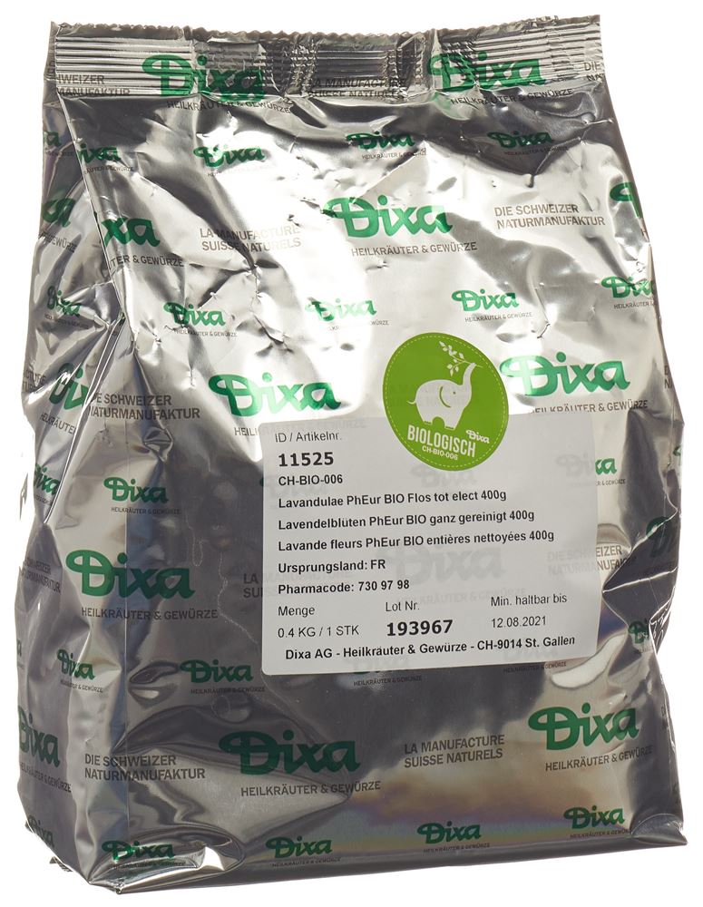 DIXA Lavendelblüten<br>400 g, PhEur BIO ganz gereinigt