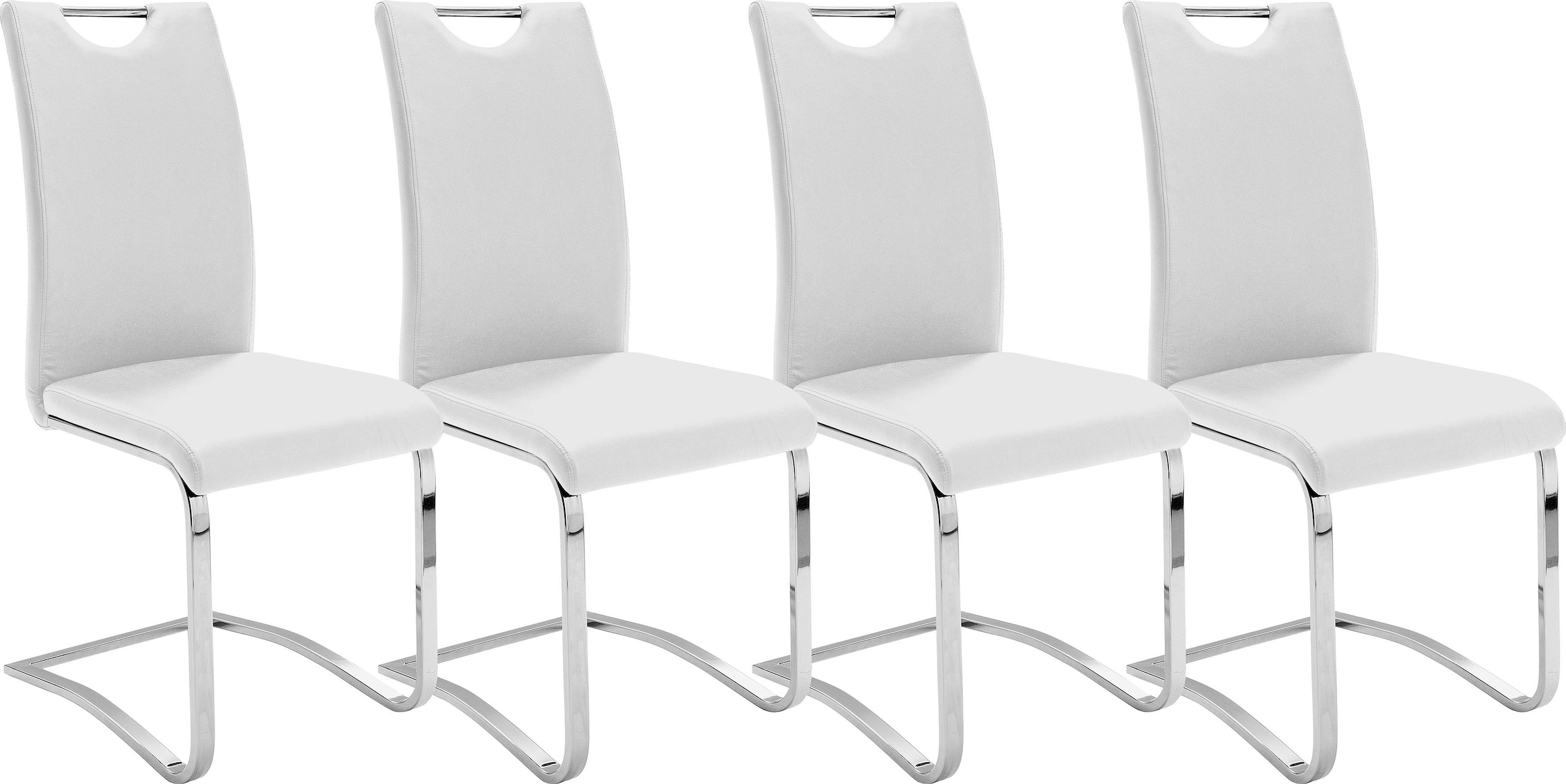 MCA furniture Freischwinger »Köln« (Set) 4 Stk.Kunstlederbezug, Komfortsitzhöhe, Stuhl belastbar bis 120 kg