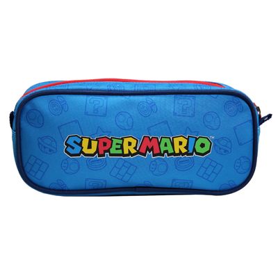 Trousse rectangulaire Super Mario - 1 compartiment - bleu - Bagtrotter