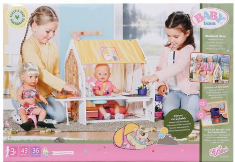 Baby Born - Weekend House - Poppenhuis - Geel - Hout