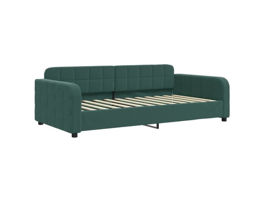 VIDAXL - Lit de jour avec gigogne et matelas vert foncé 90x200cm velo...