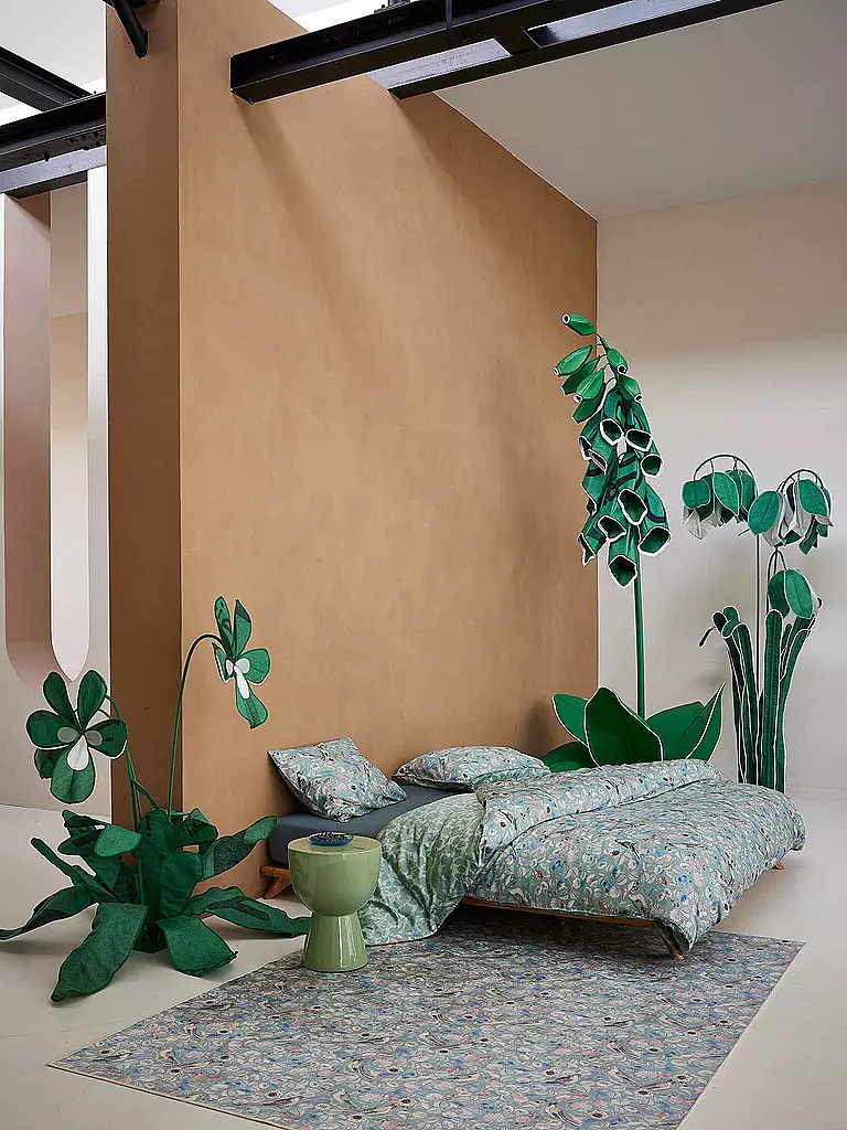 ESSENZA Satin-Bettwäsche ALESTE 70x90cm/140x200cm Surf Green  hellgrün