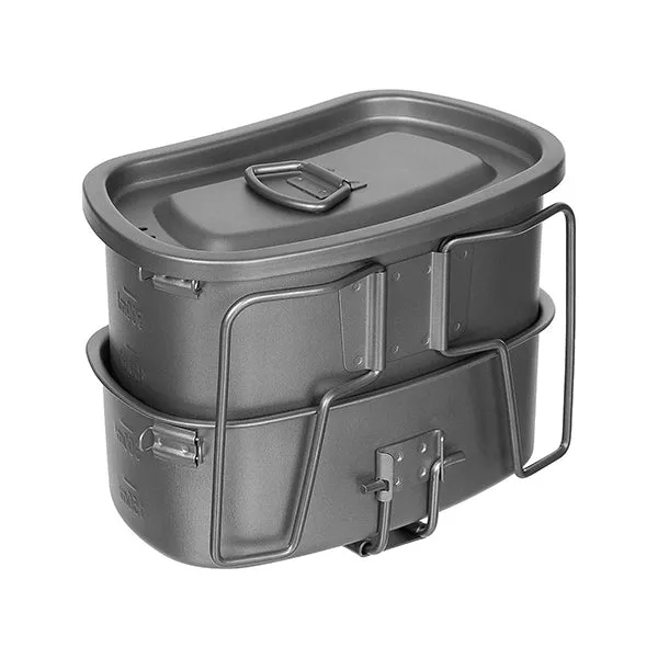 Fox Outdoor -  Kochgeschirr mit Klappgriffen Titan 3-teilig