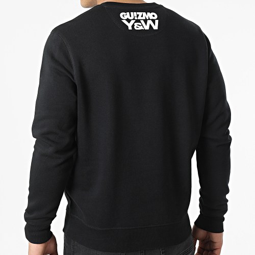 Sweat Crewneck Gentil Méchant Noir Orange
