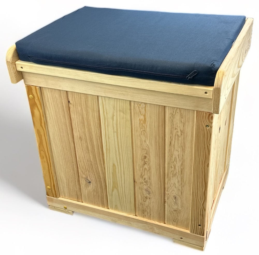 promadino Kissenbox »Patrick« mit blauer Sitzauflage
