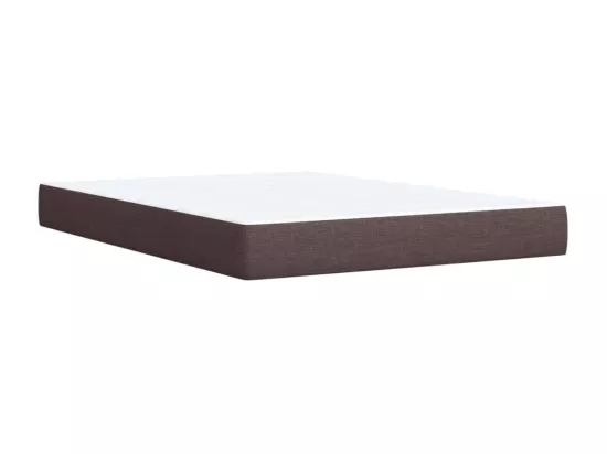 Sommier à lattes de lit avec matelas Marron foncé 160x200 cm