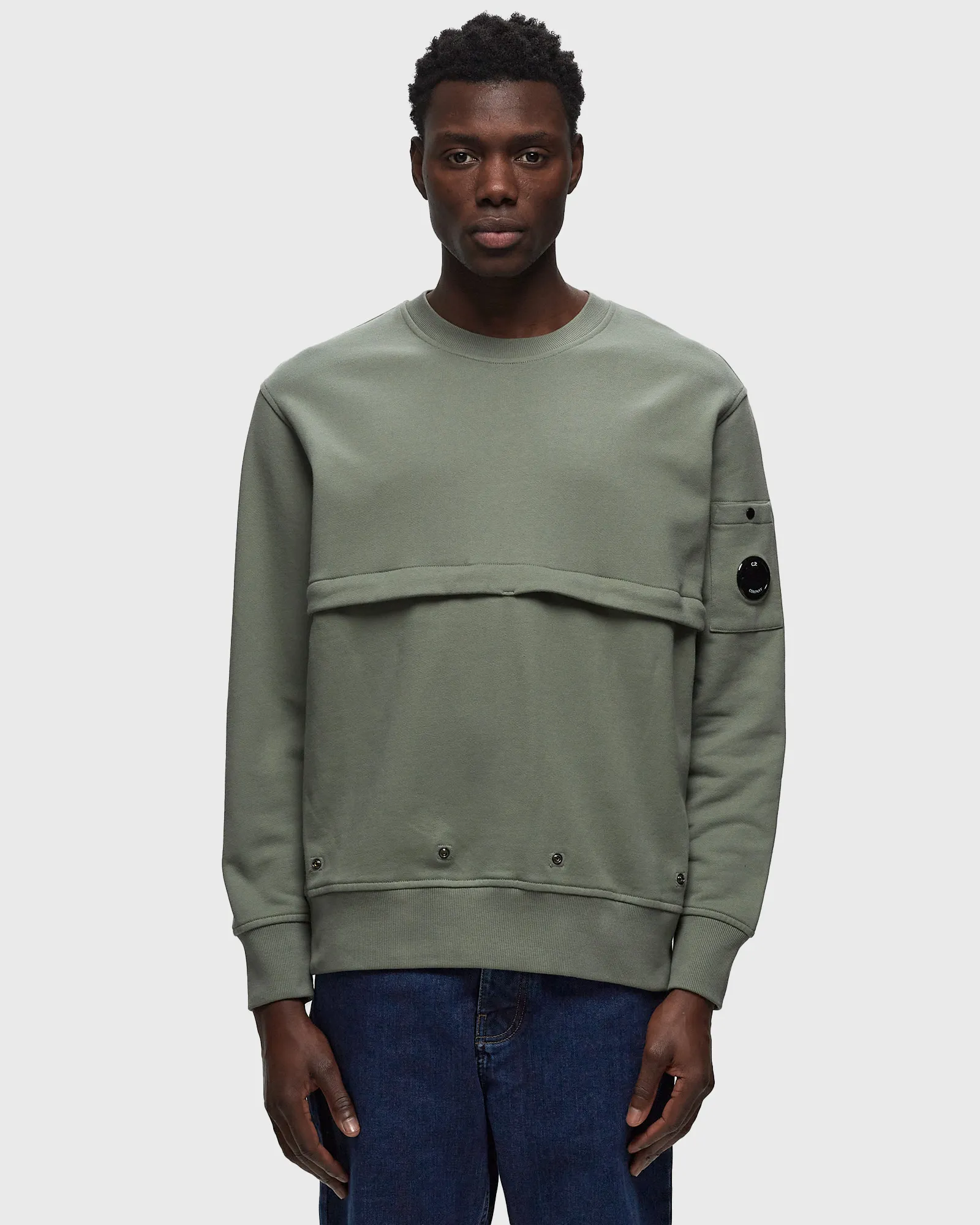 C.P. Company DIAGONAL RAISED FLEECE SWEATSHIRTS - CREWNECK