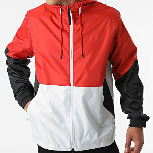 Coupe-Vent Capuche 1345405 Gris Rouge